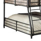 Oggy 3 Tier Twin over Full over Queen Triple Bunk Bed | Black Metal BM342556