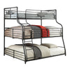 Oggy 3 Tier Twin over Full over Queen Triple Bunk Bed | Black Metal