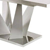 Dian Dining Table | White & Chrome | Extendable Rectangular Top 64-78’’ BM342563
