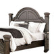 Akia King Bed | Gray Solid Wood | Classic Reeded Posts | Molded Trim BM342565