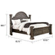 Akia Queen Bed | Gray Solid Wood | Classic Reeded Posts | Molded Trim BM342566
