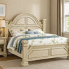 Akia King Bed | Antique White Solid Wood | Reeded Posts | Molded Trim BM342567