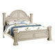 Akia King Bed | Antique White Solid Wood | Reeded Posts | Molded Trim BM342567