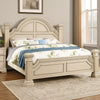 Akia Queen Bed | Antique White Solid Wood | Reeded Posts | Molded Trim