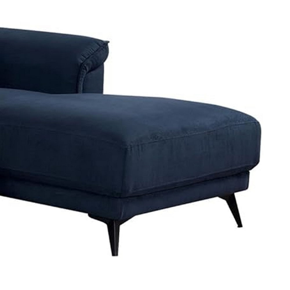 Panie Sectional Sofa | Adjustable Headrests | Navy Blue | 99’’ BM342572