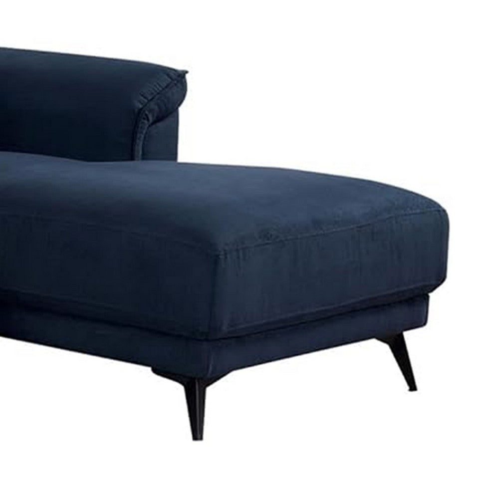 Panie Sectional Sofa | Adjustable Headrests | Navy Blue | 125’’ BM342573