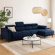 Panie Sectional Sofa | Adjustable Headrests | Navy Blue | 125"
