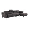 Panie Sectional Sofa | Adjustable Headrests | Gray Fabric | 125"