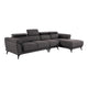 Panie Sectional Sofa | Adjustable Headrests | Gray Fabric | 125"