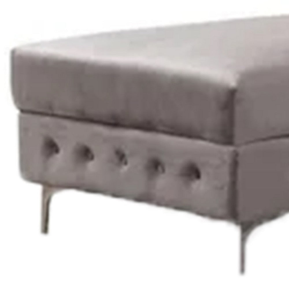 Ciaba Modern Sectional Sofa | Double Chaise | Gray Flannelette | 127’’ BM342576