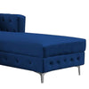 Ciaba Modern Sectional Sofa w Double Chaise | Navy Blue Flannelette | 127’’ BM342577