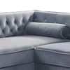 Amna Sectional Sofa | Storage Chaise | Gray Tufted Flannelette | 108’’ BM342580