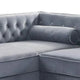 Amna Sectional Sofa | Storage Chaise | Gray Tufted Flannelette | 108’’ BM342580