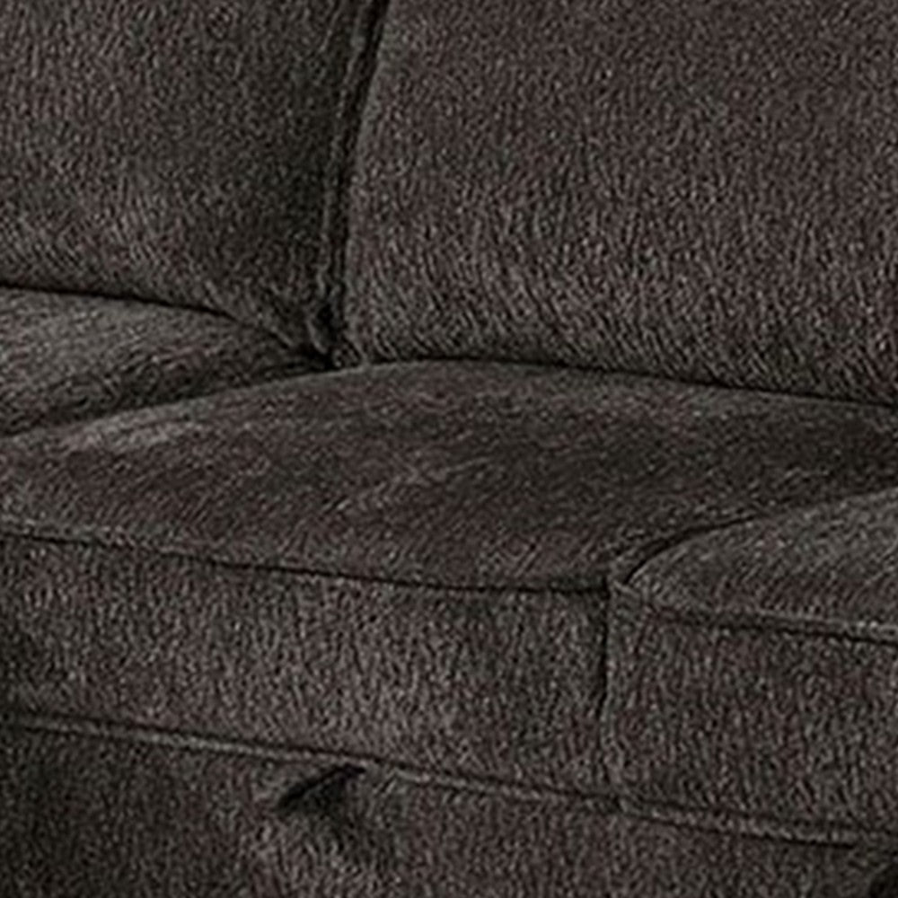 Iris Sectional Sofa Pullout Sleeper | Storage Chaise | Dark Gray | 93’’ BM342583