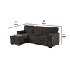 Iris Sectional Sofa Pullout Sleeper | Storage Chaise | Dark Gray | 93’’ BM342583