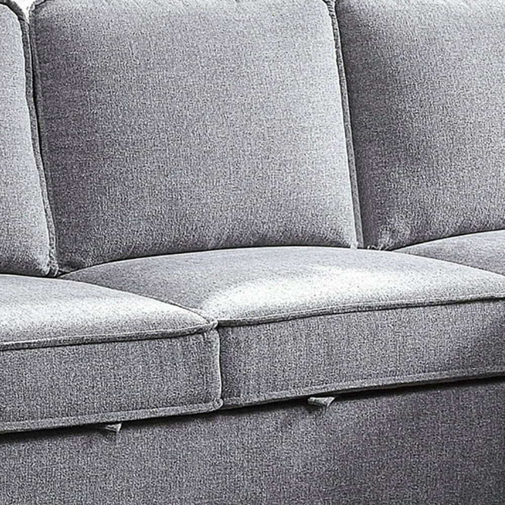 Iris Sectional Sofa | Pull Out Sleeper | Storage Chaise | Gray | 93’’ BM342584