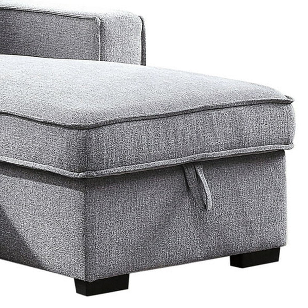 Iris Sectional Sofa | Pull Out Sleeper | Storage Chaise | Gray | 93’’ BM342584