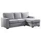 Iris Sectional Sofa | Pull Out Sleeper | Storage Chaise | Gray | 93"