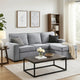 Iris Sectional Sofa | Pull Out Sleeper | Storage Chaise | Gray | 93"