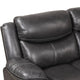 Polly Manual Recliner Sectional Sofa | Gray Faux Leather | 123’’ BM342585