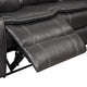 Polly Manual Recliner Sectional Sofa | Gray Faux Leather | 123"
