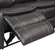 Polly Manual Recliner Sectional Sofa | Gray Faux Leather | 123’’ BM342585