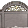 Recus California King Bed | Carved Floral Details | Arched Headboard | Gray BM342586