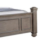 Recus California King Bed | Carved Floral Details | Arched Headboard | Gray BM342586