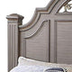 Recus King Bed | Carved Floral Details | Arched Headboard | Gray Wood BM342587