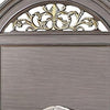Recus King Bed | Carved Floral Details | Arched Headboard | Gray Wood BM342587