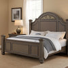 Recus King Bed | Carved Floral Details | Arched Headboard | Gray Wood BM342587