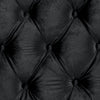 Steph Queen Bed | Black Button Tufted Flannelette Upholstery | XL Headboard BM342590