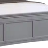 Lile King Bed w Crown Moulding | Storage Drawers | Gray Solid Wood BM342593