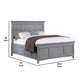 Lile King Bed w Crown Moulding | Storage Drawers | Gray Solid Wood BM342593