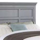 Lile Full Bed w Crown Moulding | Storage Drawers | Gray Solid Wood BM342594