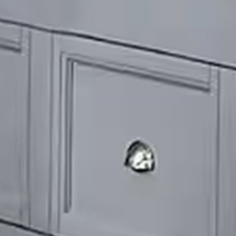 Lile Full Bed w Crown Moulding | Storage Drawers | Gray Solid Wood BM342594