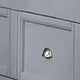 Lile Full Bed w Crown Moulding | Storage Drawers | Gray Solid Wood BM342594