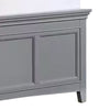 Lile Full Bed w Crown Moulding | Storage Drawers | Gray Solid Wood BM342594