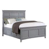Lile Full Bed w Crown Moulding | Storage Drawers | Gray Solid Wood BM342594