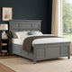 Lile Full Bed w Crown Moulding | Storage Drawers | Gray Solid Wood BM342594