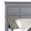 Lile Queen Bed w Crown Moulding | Storage Drawers | Gray Solid Wood BM342595