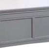Lile Queen Bed w Crown Moulding | Storage Drawers | Gray Solid Wood BM342595