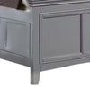 Lile Queen Bed w Crown Moulding | Storage Drawers | Gray Solid Wood BM342595