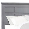 Lile Twin Bed w Crown Moulding | Storage Drawers | Gray Solid Wood BM342596