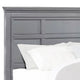 Lile Twin Bed w Crown Moulding | Storage Drawers | Gray Solid Wood BM342596