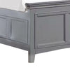 Lile Twin Bed w Crown Moulding | Storage Drawers | Gray Solid Wood BM342596