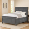 Lile Twin Bed w Crown Moulding | Storage Drawers | Gray Solid Wood BM342596
