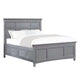 Lile Twin Bed w Crown Moulding | Storage Drawers | Gray Solid Wood BM342596