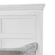 Lile Twin Bed w Side Rail Storage | Crown Molded Details | White Wood BM342597