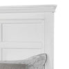 Lile Twin Bed w Side Rail Storage | Crown Molded Details | White Wood